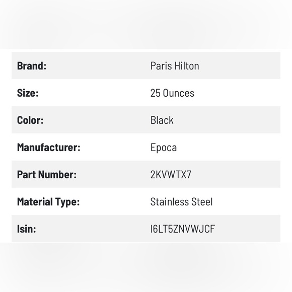 Paris Hilton Bling Water Bottle W/ Lid Removable and Strap Stainless Steel 25 oz - Picture 15 of 15